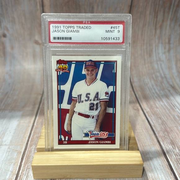 1991 Topps Traded Jason Giambi #45T PSA Mint 9 Baseball Card Item #ME553 - Picture 1 of 3